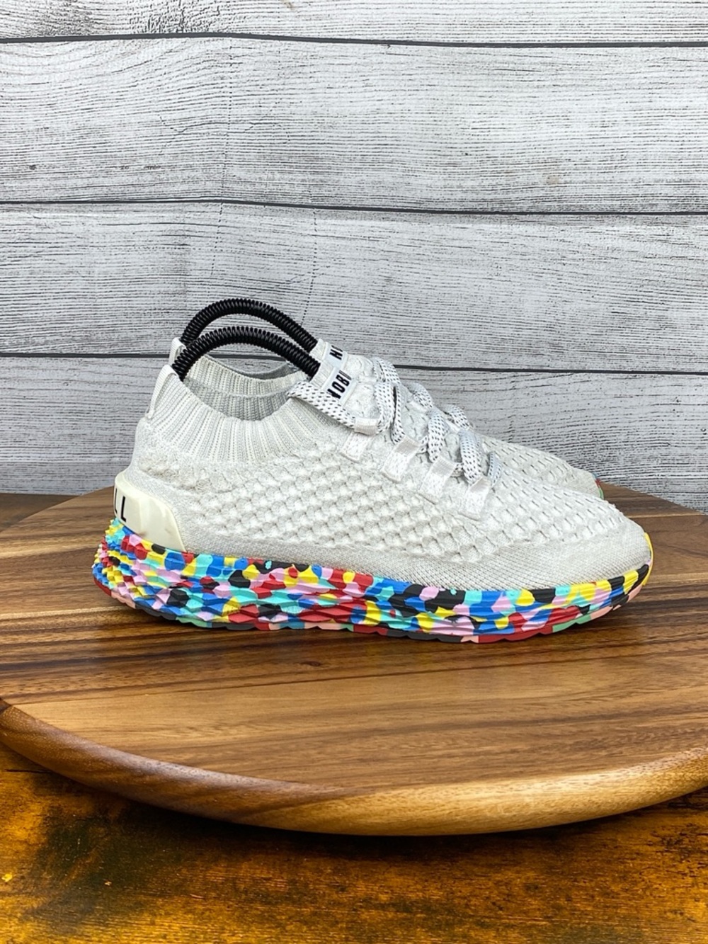 NOBULL Women’s Allday Diamond Knit Runners Wild Print Shoes Sneaker Size 7 - Picture 4 of 12